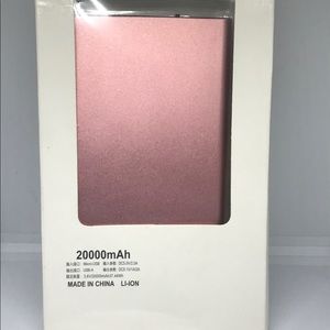 Compact 20,000mAH Portable Charger (Rose Gold)